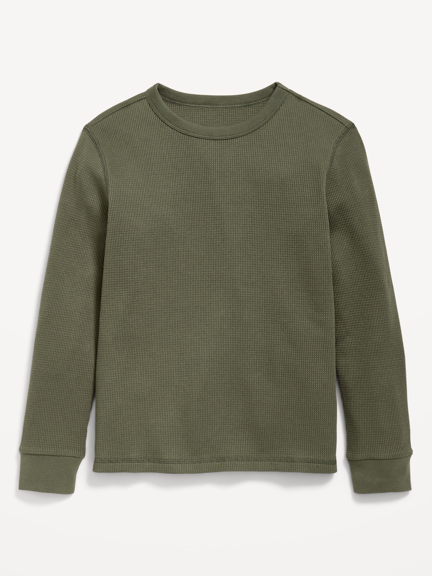 Long-Sleeve Waffle-Knit T-Shirt for Boys