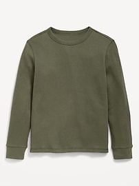 Image number 1 showing, Long-Sleeve Waffle-Knit T-Shirt for Boys