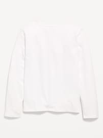 Image number 2 showing, Softest Long-Sleeve Heart-Pocket T-Shirt for Girls