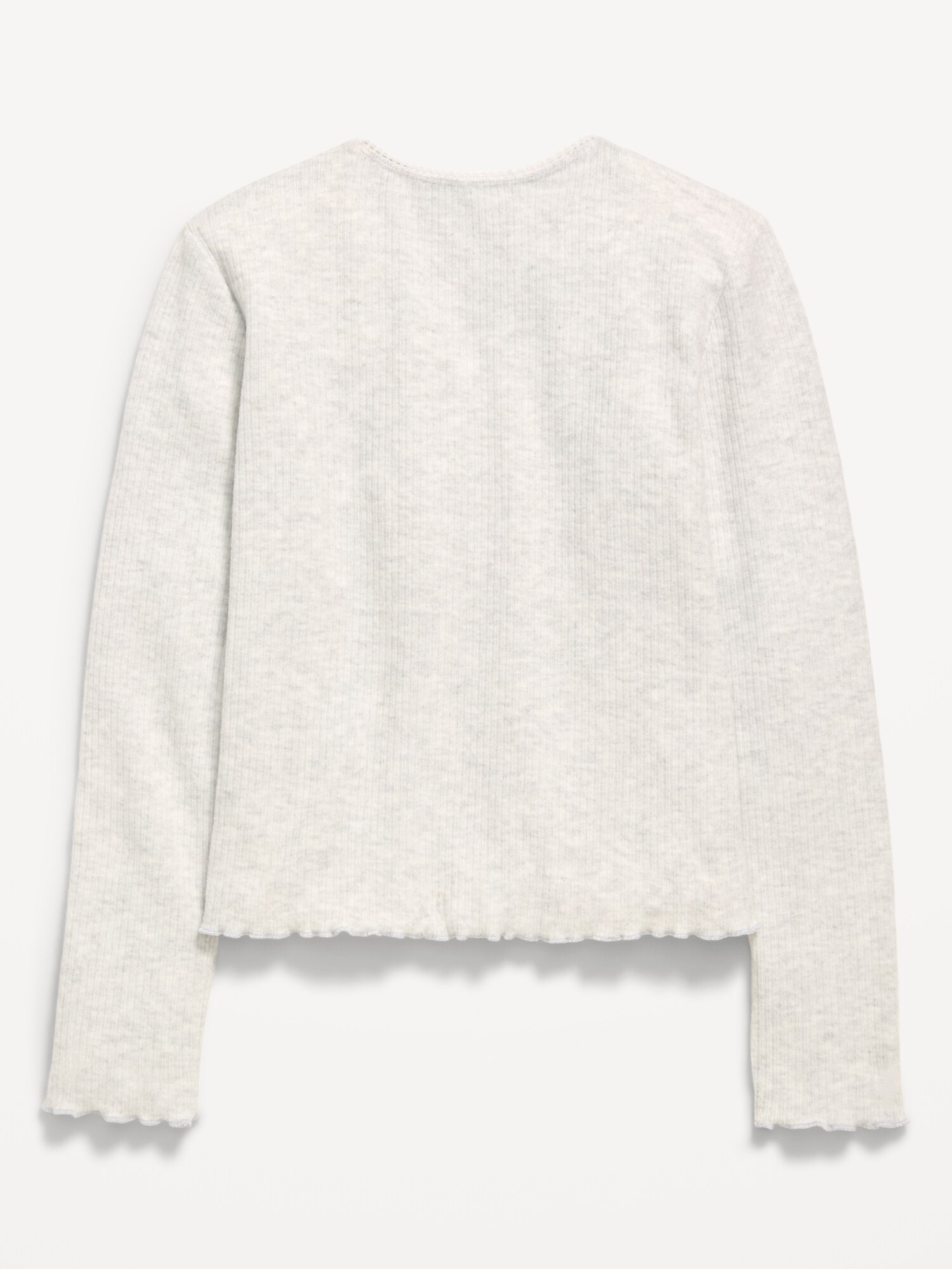 Футболка Old Navy CozePlush Long-Sleeve Graphic T-Shirt для девочек, цвет: Меланжевый серый — фото 2