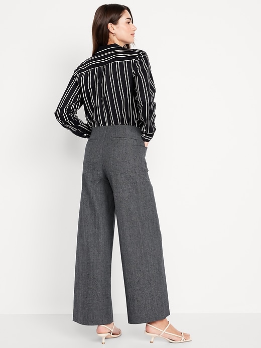 Image number 3 showing, High-Waisted Pull-On Pixie Wide-Leg Pants