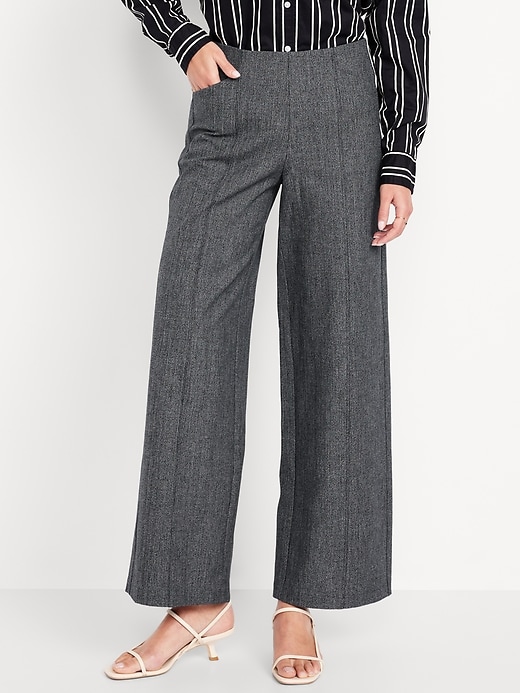 Image number 2 showing, High-Waisted Pull-On Pixie Wide-Leg Pants