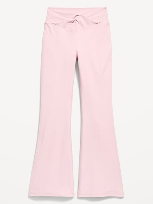 Image number 1 showing, High-Waisted PowerSoft Twist-Front Flare Leggings for Girls