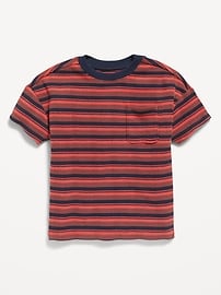Image number 1 showing, Oversized Waffle-Knit Striped T-Shirt for Toddler Boys