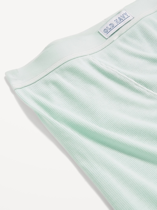 Image number 3 showing, High-Waisted Ribbed Boyshort Briefs -- 3-inch inseam