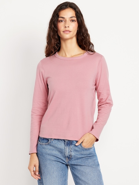 EveryWear Long-Sleeve T-Shirt - Mauve Comfort