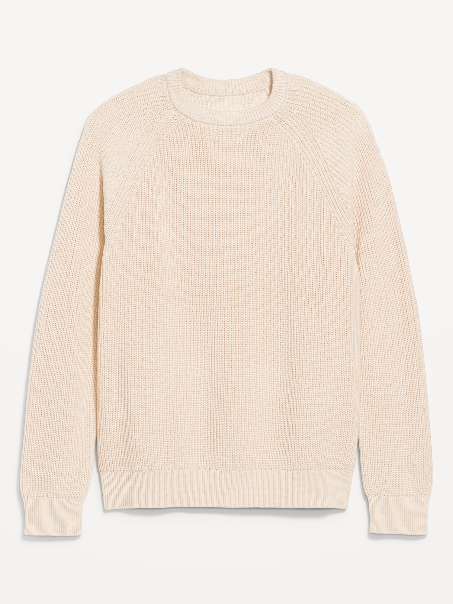 Crew-Neck Shaker-Stitch Sweater