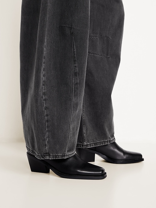 Image number 10 showing, High-Waisted Pull-On Barrel Jeans