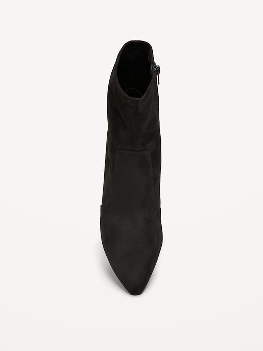 Image number 3 showing, Faux-Suede Heeled Boots for Women