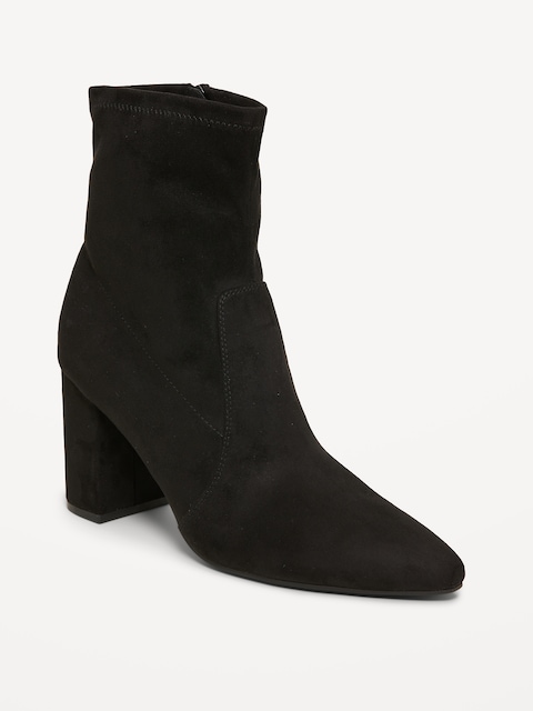 Faux-Suede Heeled Boots for Women