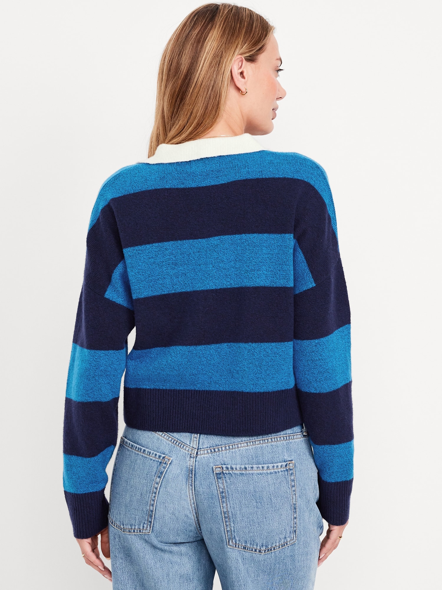 SoSoft Crop Polo Sweater