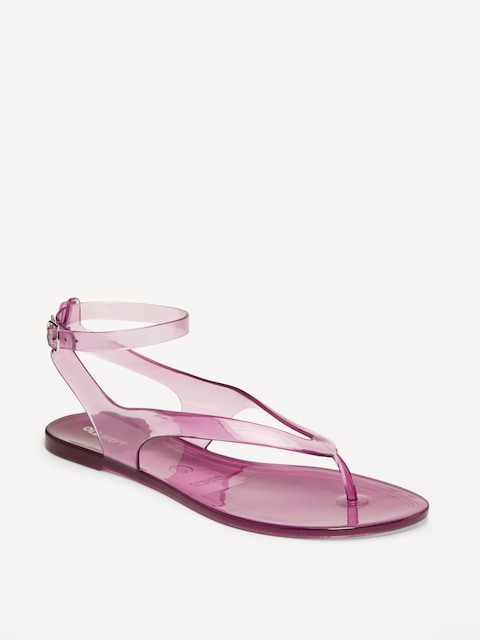 Flip-Flop Jelly Sandals for Women - Dusk Bloom