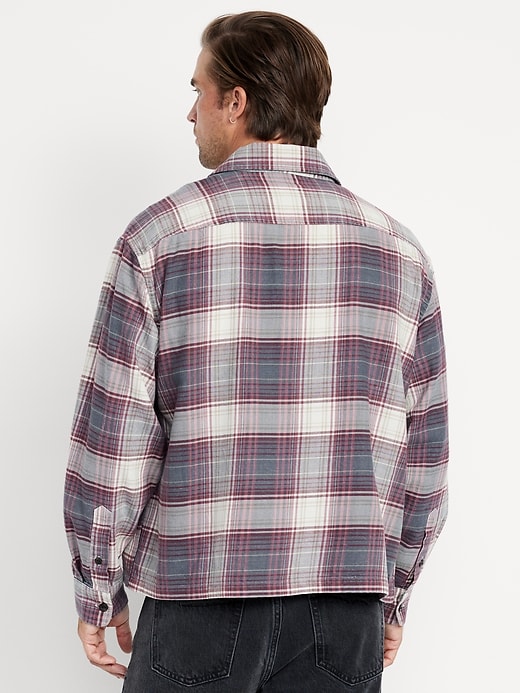 Image number 2 showing, Cropped Plaid Flannel Shirt