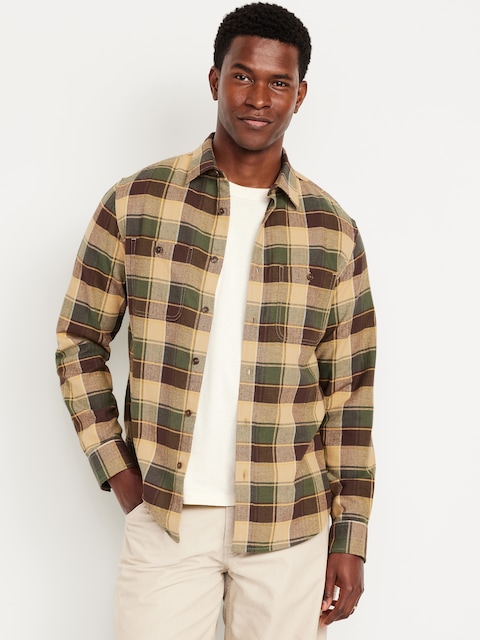 Plaid Flannel Pocket Shirt
