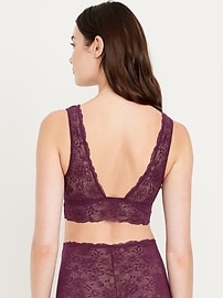 Image number 2 showing, V-Neck Lace Bralette