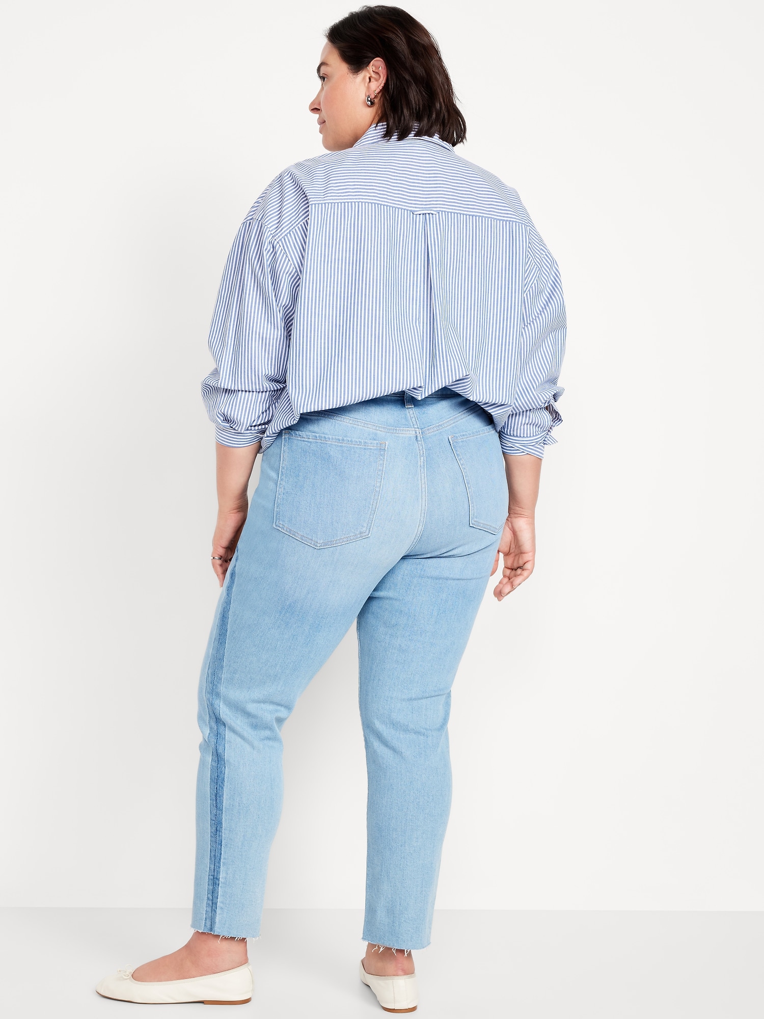 High-Waisted OG Straight Cut-Off Ankle Jeans