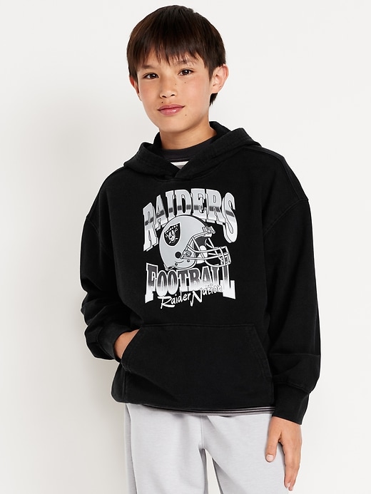 Image number 1 showing, NFL™ Las Vegas Raiders™ Oversized Pullover Hoodie for Boys