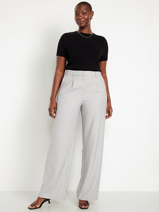 Image number 7 showing, Extra High-Waisted Taylor Wide-Leg Trouser Pants
