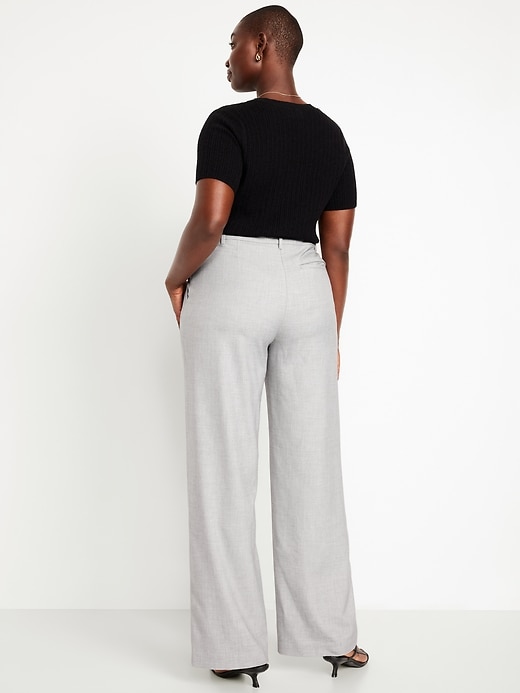 Image number 8 showing, Extra High-Waisted Taylor Wide-Leg Trouser Pants