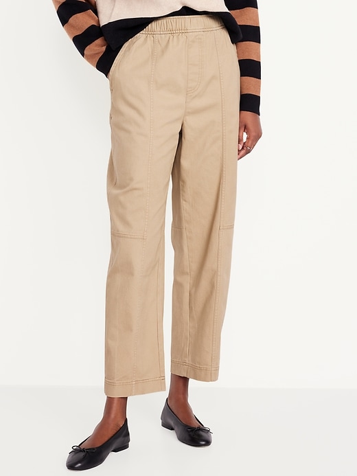 Image number 2 showing, High-Waisted Barrel Ankle Pants