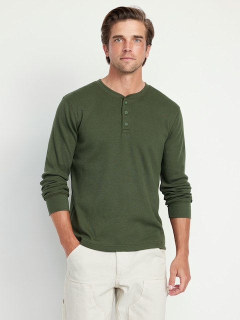 Waffle Henley T-Shirt - Moss Landing