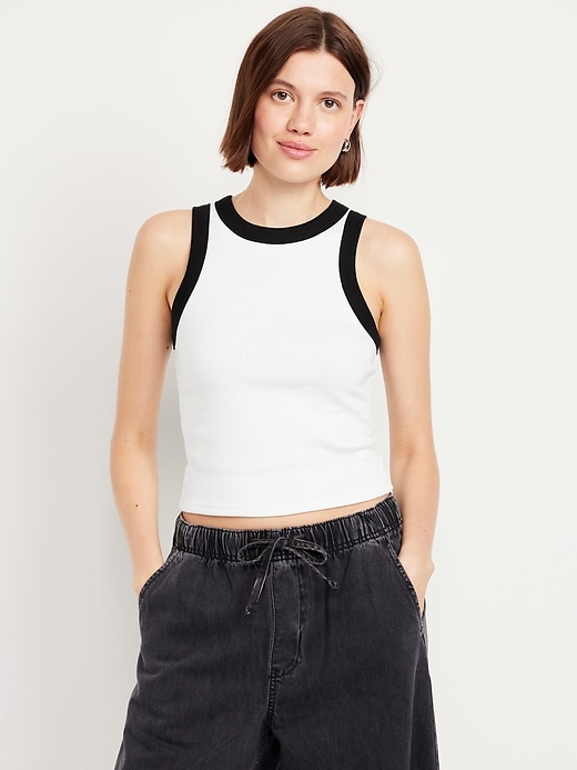 Image number 1 showing, Snug High-Neck Tank Top