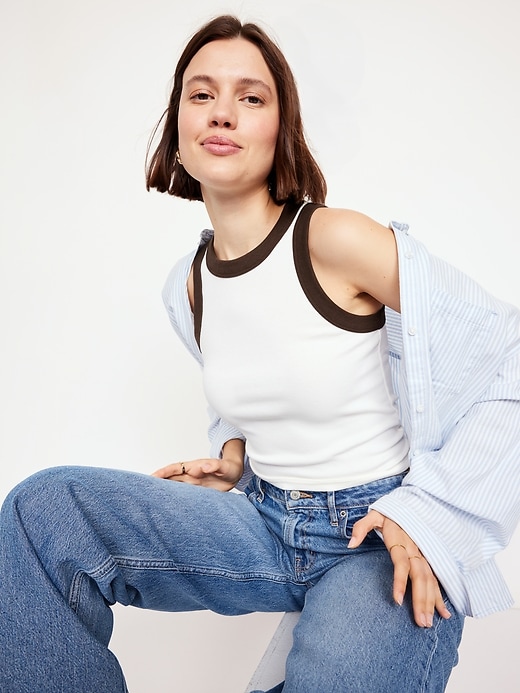 Image number 3 showing, Snug High-Neck Tank Top