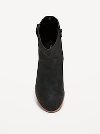 Image number 2 showing, Faux-Suede Side-Zip Western Booties for Girls