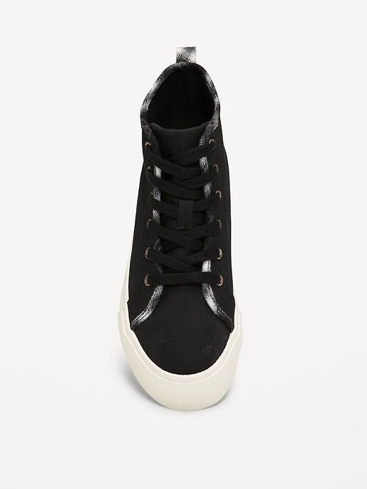 Image number 2 showing, High-Top Platform Canvas Sneakers for Girls