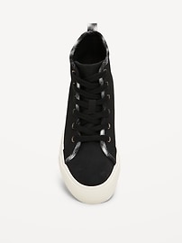Image number 2 showing, High-Top Platform Canvas Sneakers for Girls