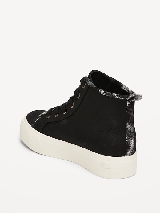 Image number 4 showing, High-Top Platform Canvas Sneakers for Girls