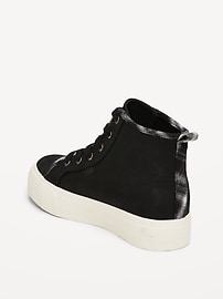 Image number 4 showing, High-Top Platform Canvas Sneakers for Girls