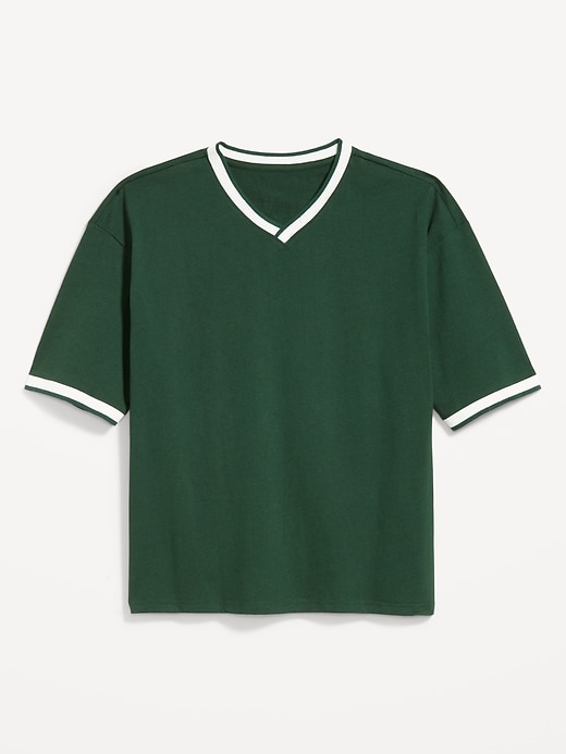 Image number 4 showing, Heavyweight Cropped V-Neck T-Shirt