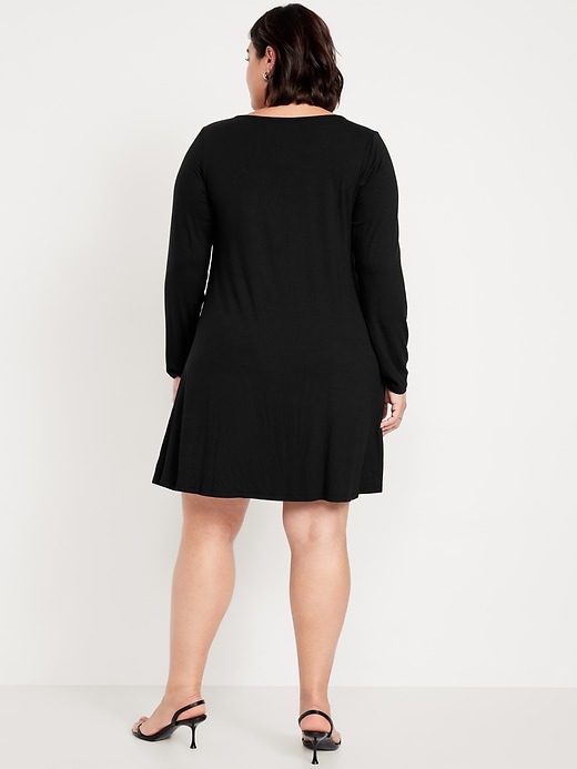 Image number 5 showing, Long-Sleeve Mini Swing Dress