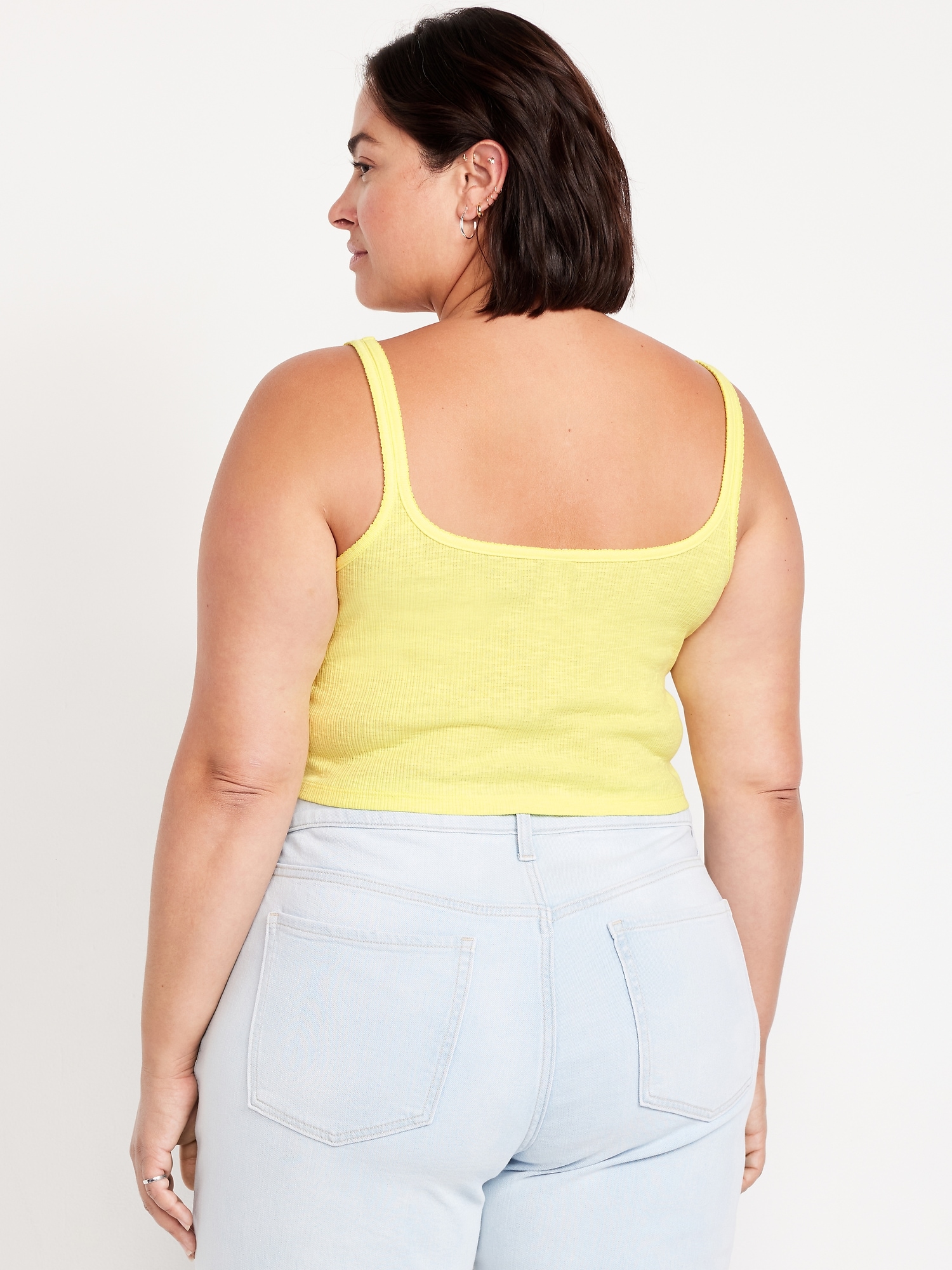 Cropped Pointelle Cami Top