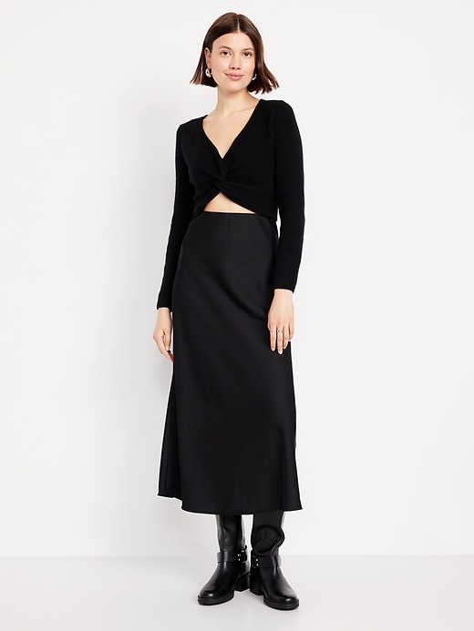 Image number 1 showing, Satin Maxi Skirt