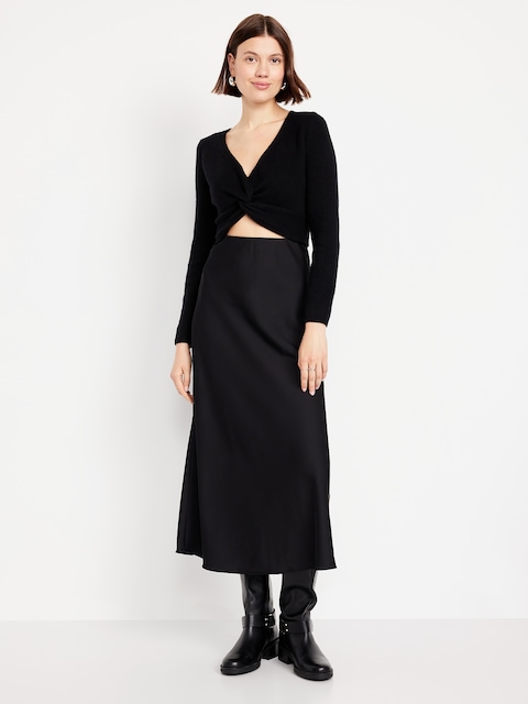 Satin Maxi Skirt