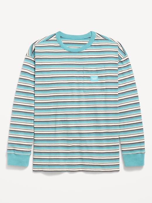 Image number 1 showing, Oversized Long-Sleeve Pocket T-Shirt for Boys