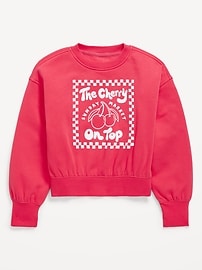 Image number 2 showing, Favorite Fleece Oversized Graphic Sweatshirt for Girls