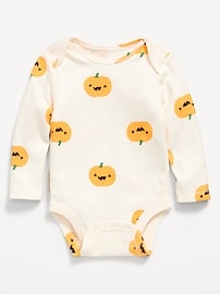 Image number 1 showing, Printed Unisex Long-Sleeve Bodysuit for Baby
