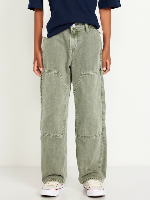 Baggy Carpenter Jeans for Boys - Arugula