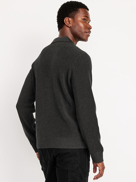 Image number 2 showing, Long-Sleeve Sweater-Knit Polo