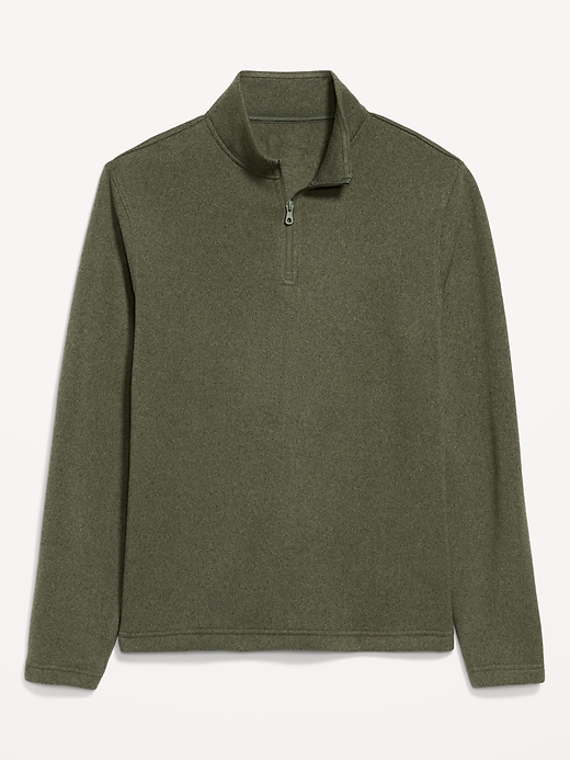 Image number 4 showing, Sweater-Knit Fleece Quarter-Zip Pullover