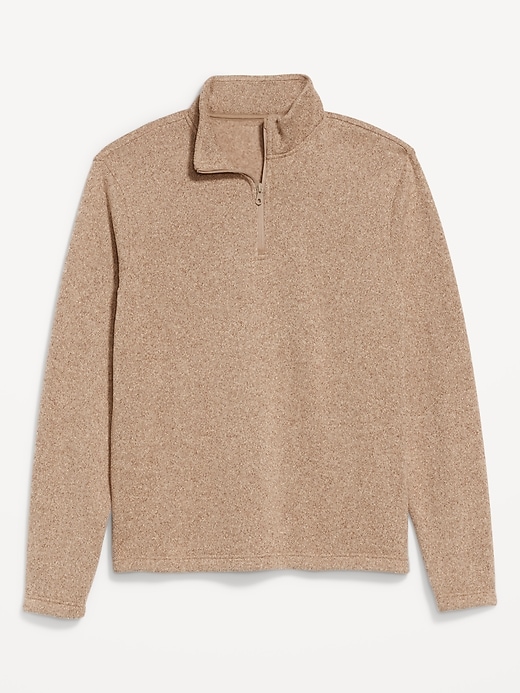 Image number 4 showing, Sweater-Knit Fleece Quarter-Zip Pullover