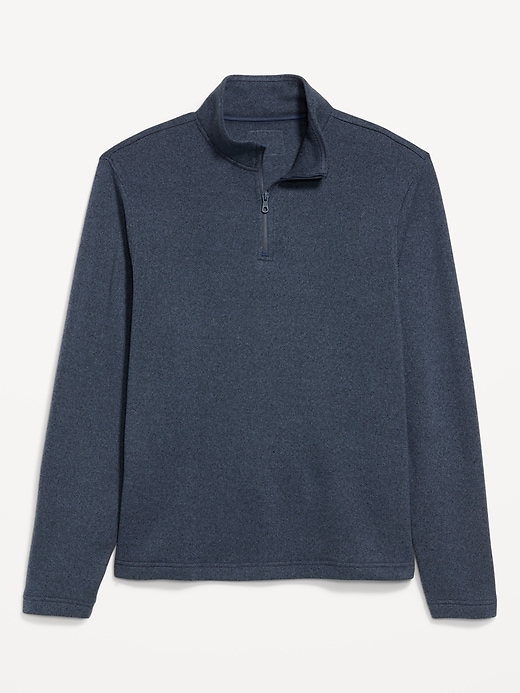 Image number 4 showing, Sweater-Knit Fleece Quarter-Zip Pullover