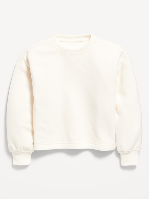 Long-Sleeve Microfleece Top for Girls - Creme De La Creme