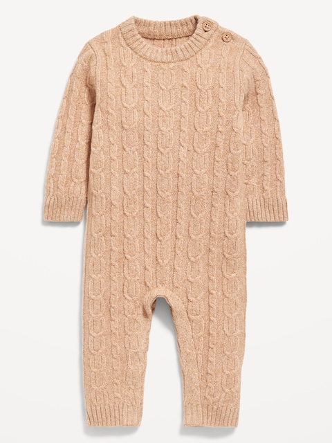 SoSoft Cable-Knit One-Piece for Baby - Candy Graham