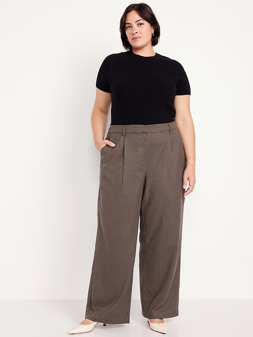Image number 8 showing, Extra High-Waisted Taylor Wide-Leg Trouser Pants