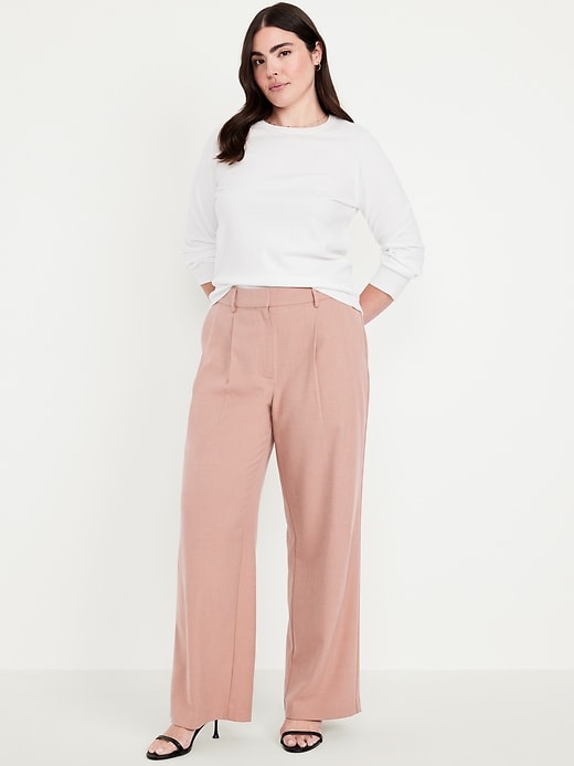 Image number 7 showing, Extra High-Waisted Taylor Wide-Leg Trouser Pants
