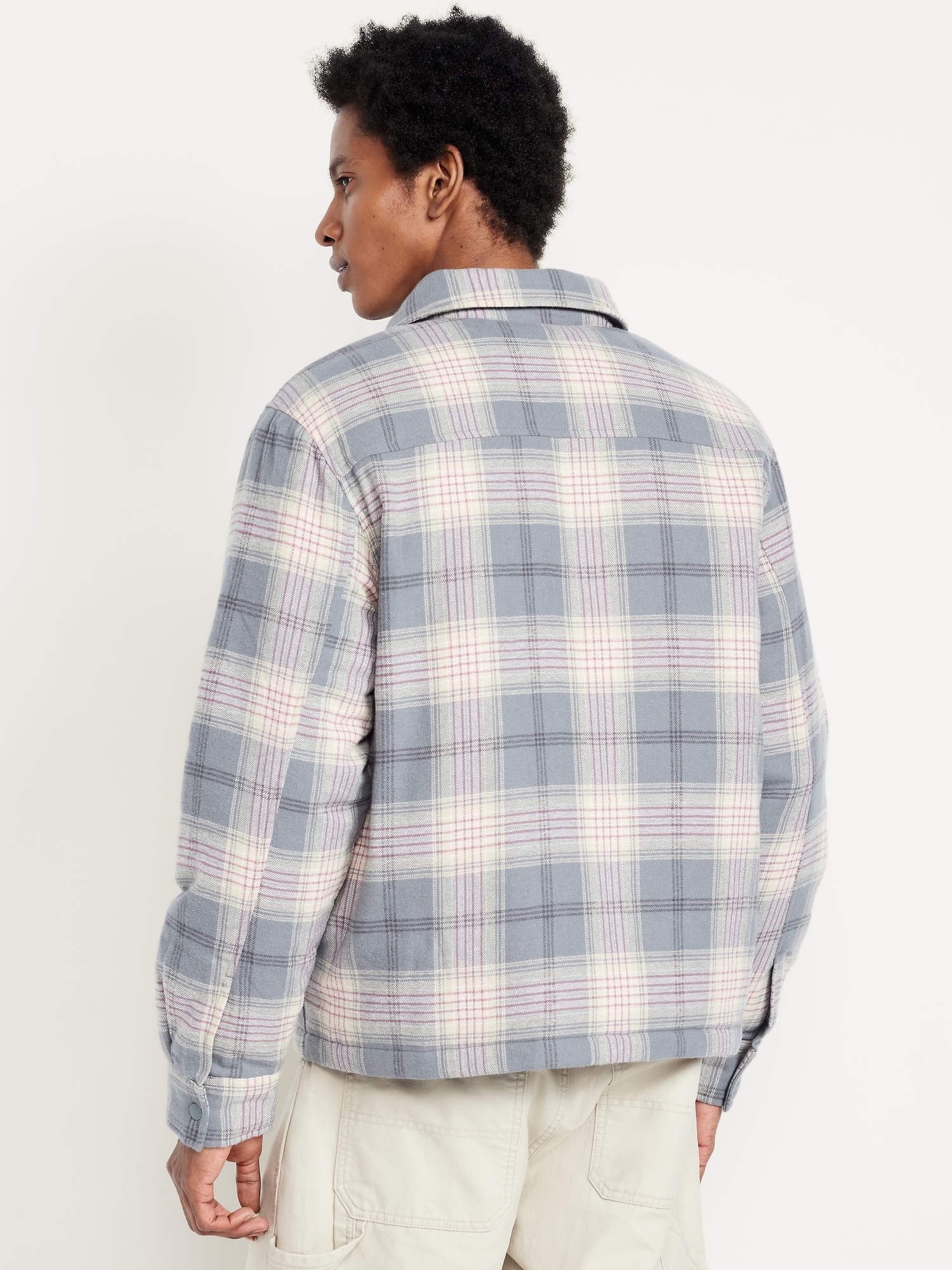 Insulated Cropped Flannel Shacket
